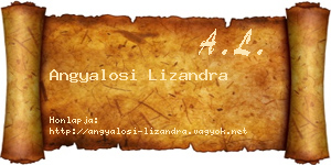 Angyalosi Lizandra névjegykártya